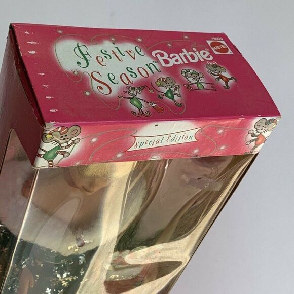 VTG 1997 Festive Season Barbie 18909 Christmas NEW - Picture 10 of 10